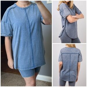 💙 JUST ARRIVED 💙 Washed Top and Shorts Set